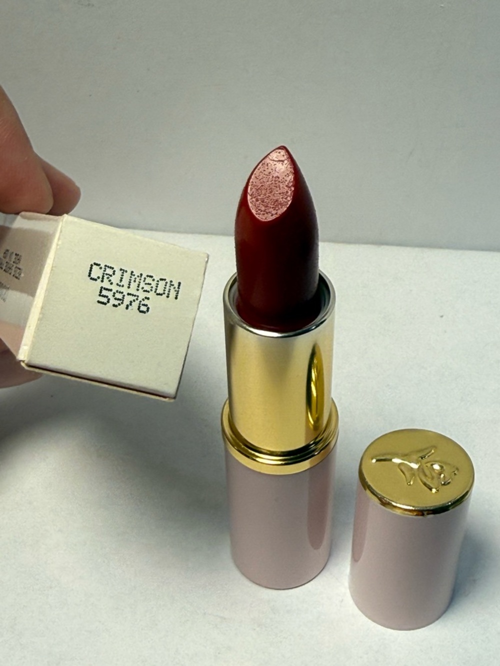 Mary Kay High Profile Creme Lipstick Crimson 5376 Full Size Vintage Discontinued